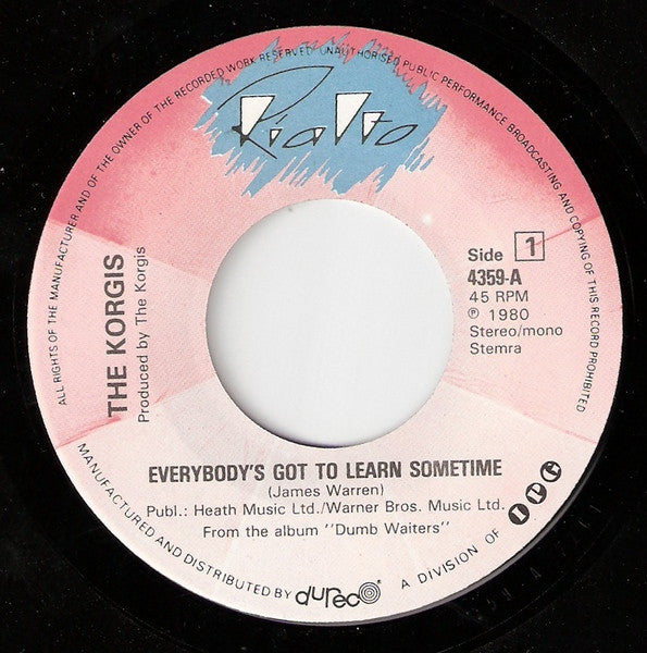 The Korgis : Everybody's Got To Learn Sometime (7", Single)