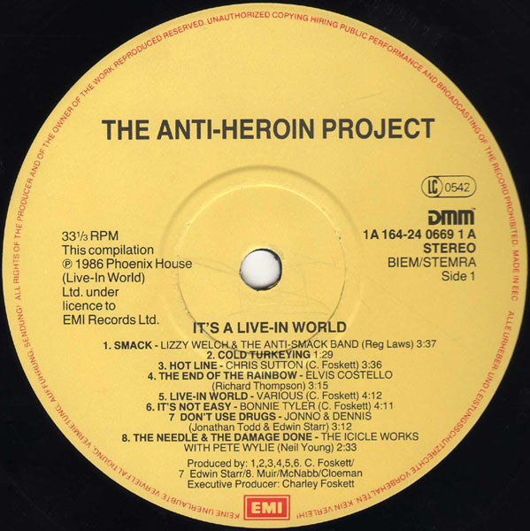 Various : The Anti-Heroin Project - It's A Live-In World (2xLP, Album)
