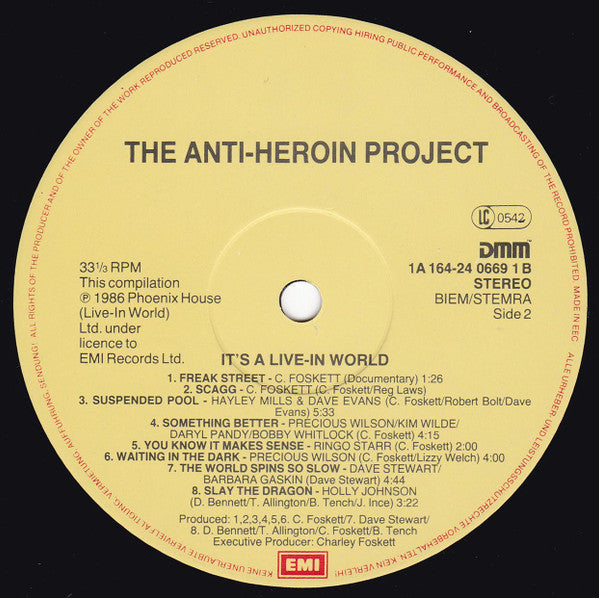 Various : The Anti-Heroin Project - It's A Live-In World (2xLP, Album)