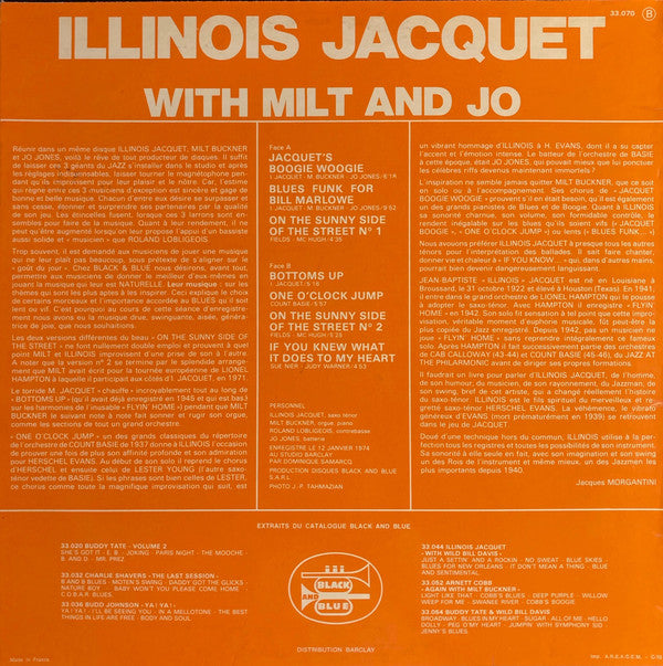 Illinois Jacquet : Illinois Jacquet With Milt And Jo (LP, Album)