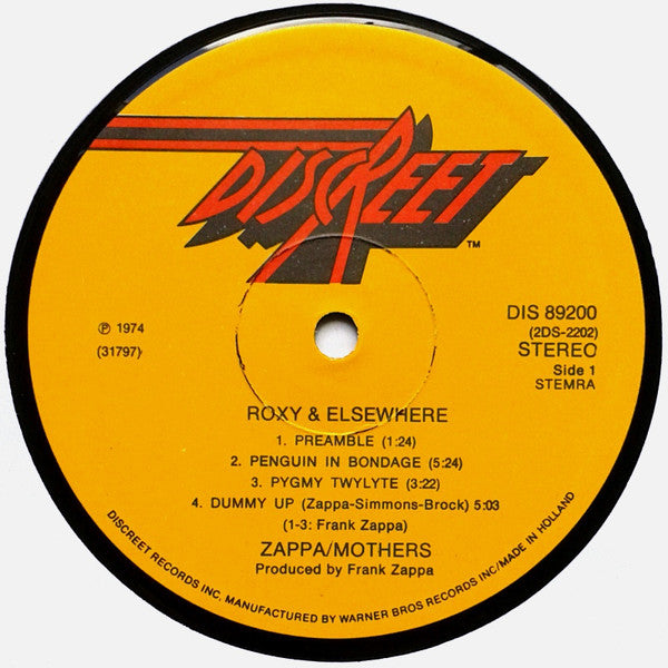 Zappa* / Mothers* : Roxy & Elsewhere (2xLP, Album, Gat)