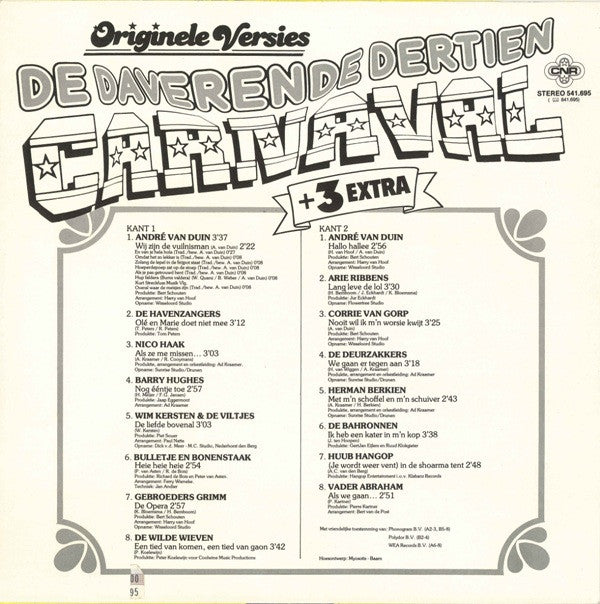 Various : De Daverende Dertien Carnaval + 3 Extra (LP, Comp)