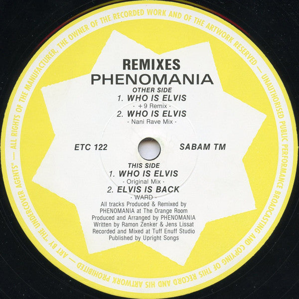 Phenomania : Who Is Elvis? (Remixes) (12")