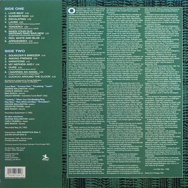 George Wallington : The George Wallington Trios (LP, Comp, Ltd, RM)