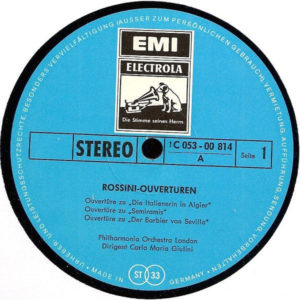 Gioacchino Rossini / Philharmonia Orchestra, Carlo Maria Giulini : Rossini - Ouvertüren (LP, Album)
