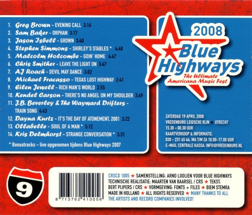 Various : Blue Highways - The Ultimate Americana Music Fest 2008 (CD, Comp)
