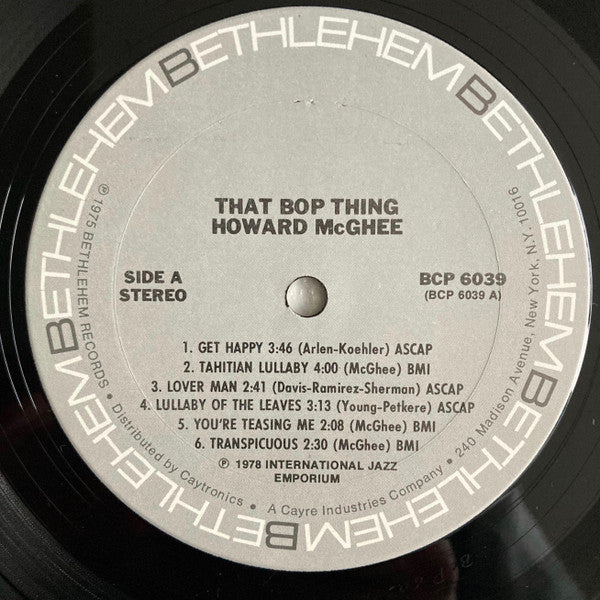 Howard McGhee : That Bop Thing (LP, RE)