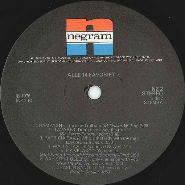 Various : Alle 14 Favoriet (LP, Comp)