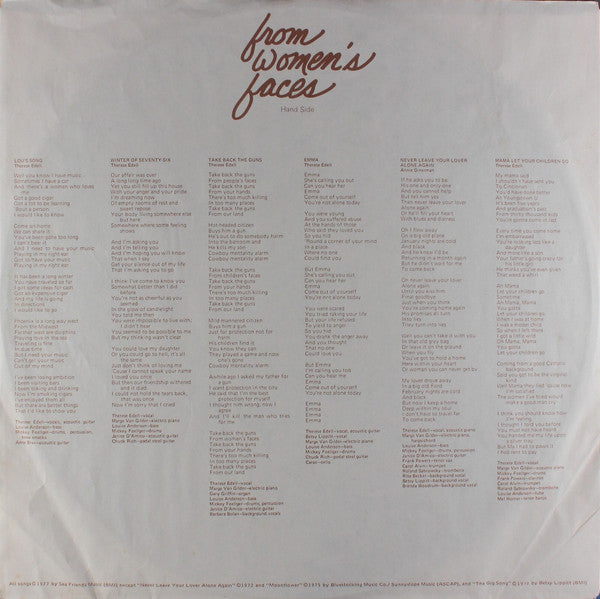 Therese Edell : From Women's Faces (LP, Album)