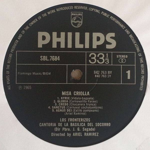 Ariel Ramirez : The Misa Criolla - From The Argentine - A Folkloristic Expression Of Religious Emotions (LP, Album)