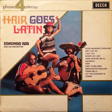 Edmundo Ros & His Orchestra : Hair Goes Latin (LP, Album)