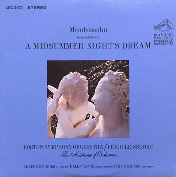 Felix Mendelssohn-Bartholdy, Boston Symphony Orchestra / Erich Leinsdorf : Incidental Music To A Midsummer Night's Dream (LP, Album)