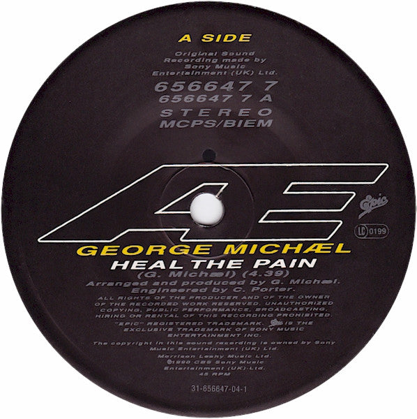 George Michael : Heal The Pain (7", Single)