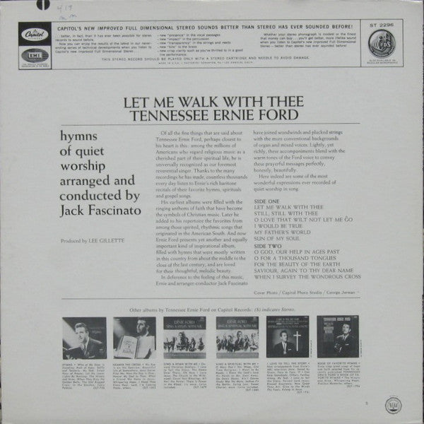 Tennessee Ernie Ford : Let Me Walk With Thee:  Tennesse Ernie Ford Sings Songs For Quiet Worship (LP, Album, Los)
