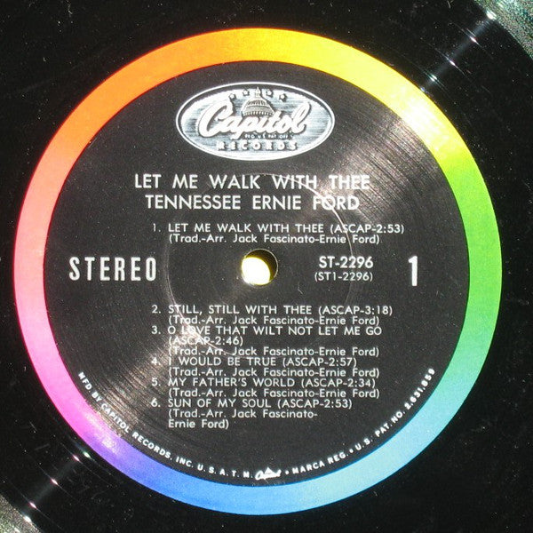 Tennessee Ernie Ford : Let Me Walk With Thee:  Tennesse Ernie Ford Sings Songs For Quiet Worship (LP, Album, Los)