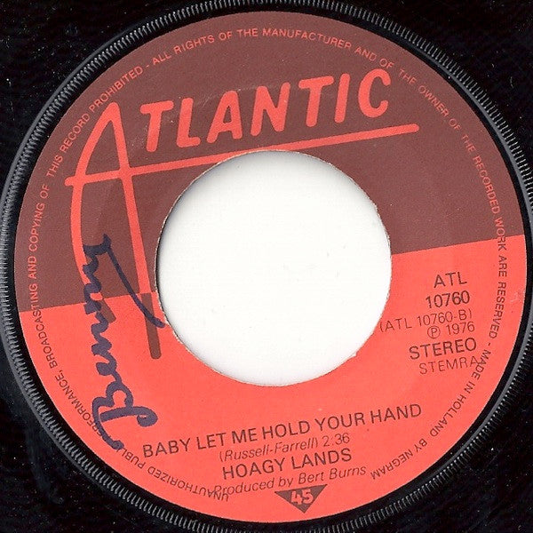 Hoagy Lands : Baby Come On Home / Baby Let Me Hold Your Hand (7", RE)