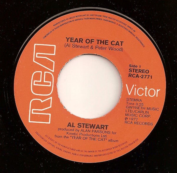 Al Stewart : Year Of The Cat (7", Single)