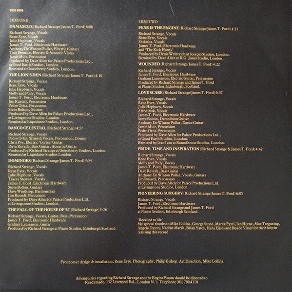 Richard Strange & The Engine Room : Going, Gone (LP, Album)