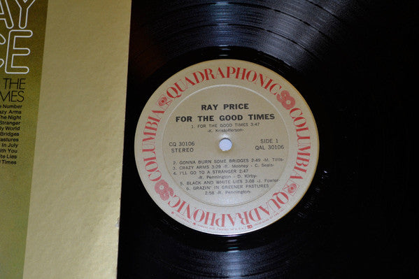 Ray Price : For The Good Times (LP, Album, Quad)