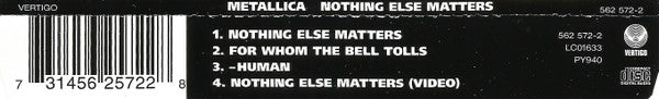 Metallica With Michael Kamen Conducting San Francisco Symphony : Nothing Else Matters (CD, Single, Enh)