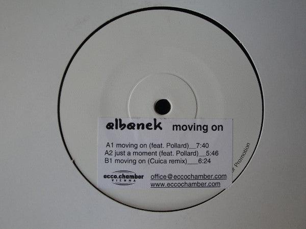 Albanek : Movin' On (12", Promo, W/Lbl, Sti)
