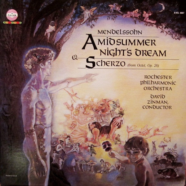 Felix Mendelssohn-Bartholdy, Rochester Philharmonic Orchestra, David Zinman : A Midsummer Night's Dream & Scherzo (From Octet, Op. 20) (LP, Album)