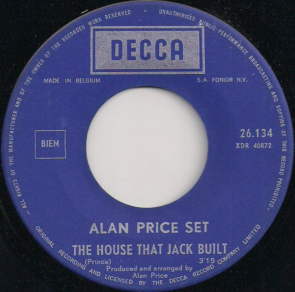 Alan Price Set* : The House That Jack Built (7", Single, Mono)