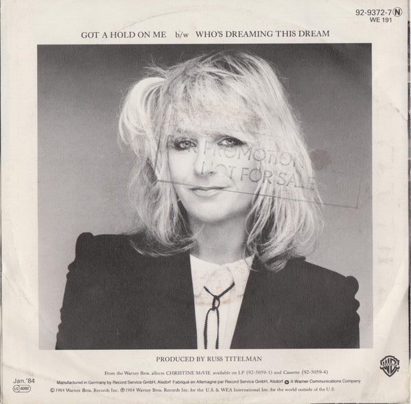 Christine McVie : Got A Hold On Me  (7", Single)