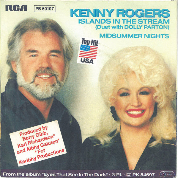 Kenny Rogers Duet With Dolly Parton : Islands In The Stream (7", Single)