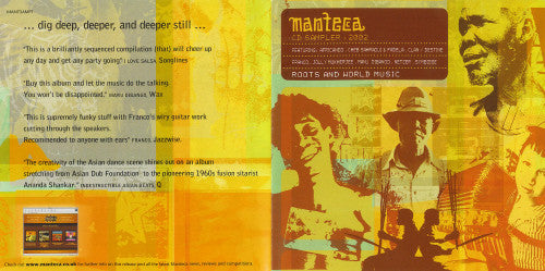 Various : Manteca CD Sampler 2002:  Roots And World Music (CD, Comp, Smplr)