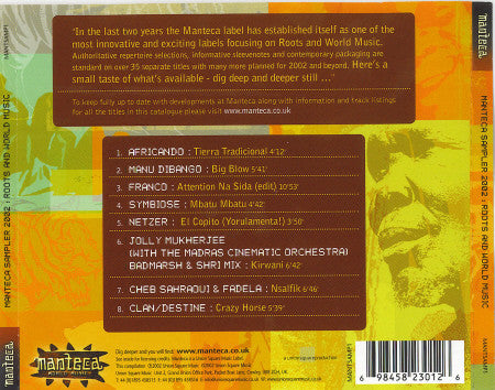 Various : Manteca CD Sampler 2002:  Roots And World Music (CD, Comp, Smplr)