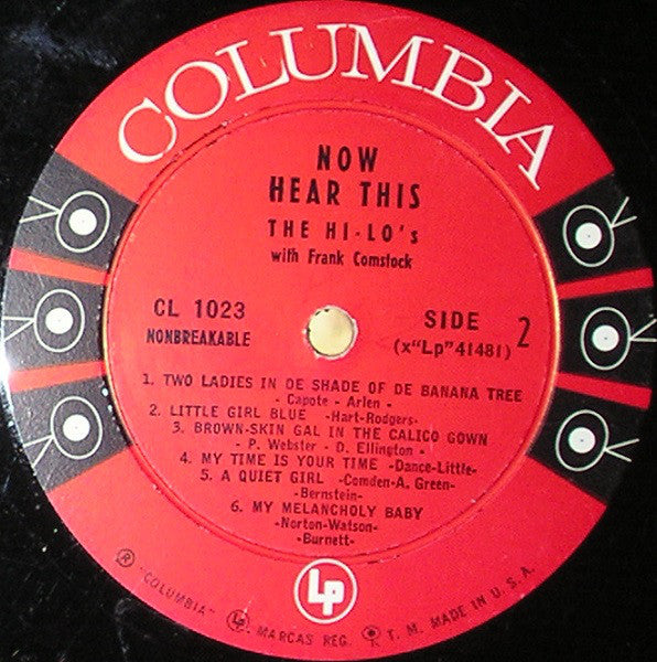 The Hi-Lo's With Frank Comstock : Now Hear This (LP, Album, Mono, Tit)