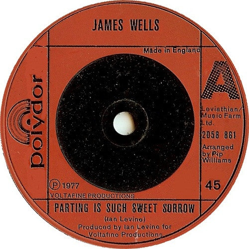 James Wells : Parting Is Such Sweet Sorrow (7")