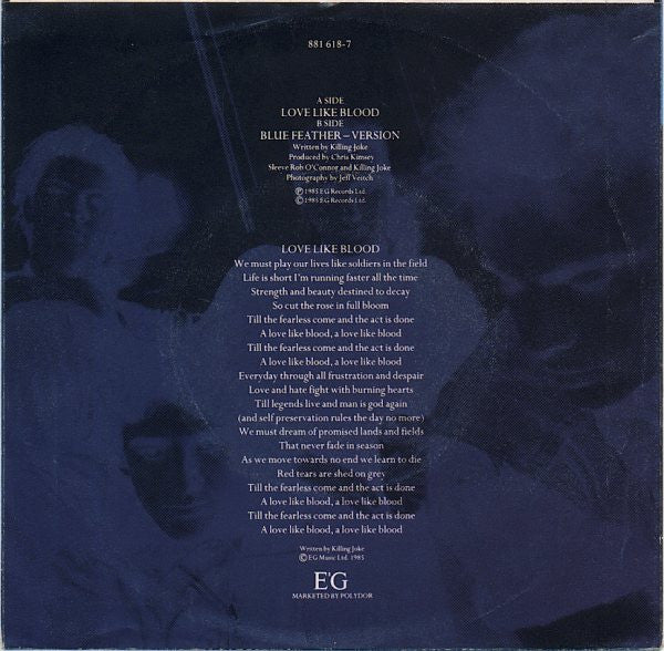 Killing Joke : Love Like Blood (7", Single)