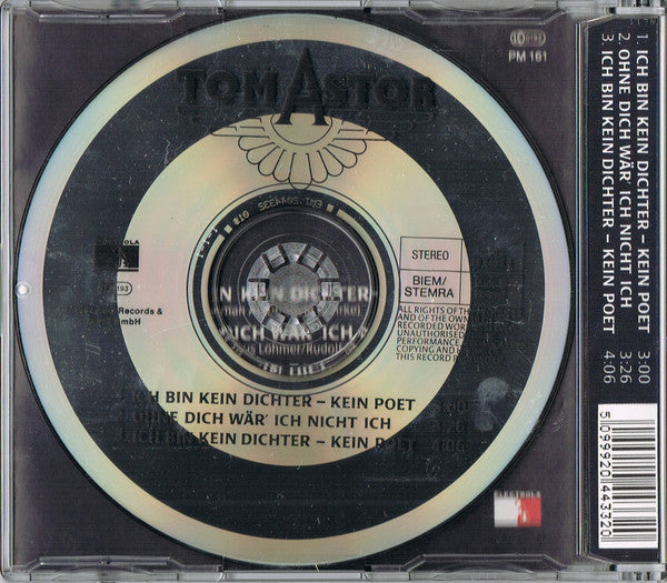 Tom Astor : Ich Bin Kein Dichter, Kein Poet (CD, Maxi)
