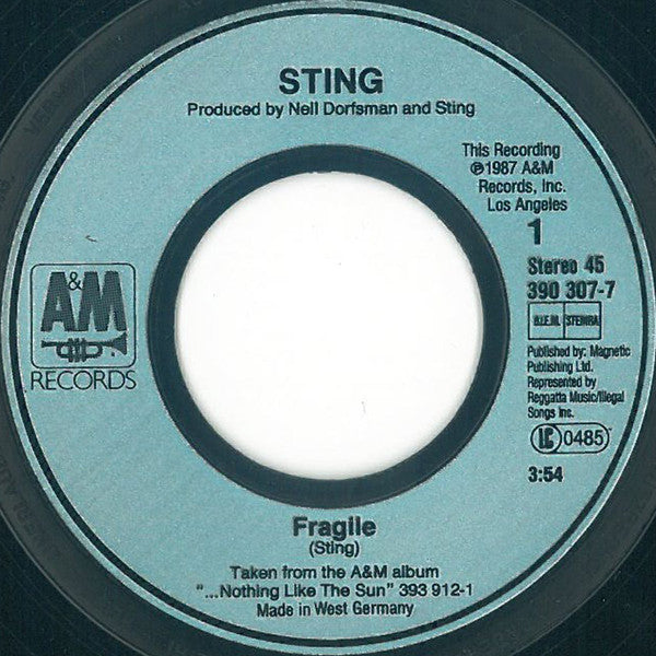 Sting : Fragile / Frágil (7", Single, Pos)