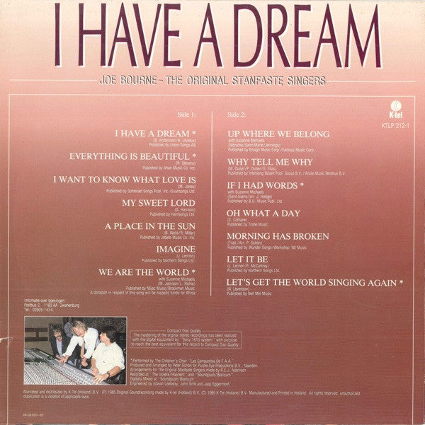 Joe Bourne & Stanvaste Singers : I Have A Dream (LP, Album)