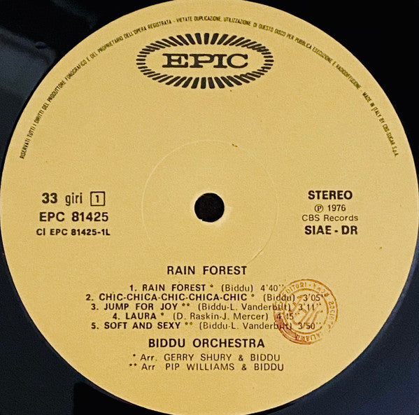 Biddu Orchestra : Rain Forest (LP, Album)