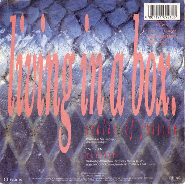 Living In A Box : Scales Of Justice (7", Single)