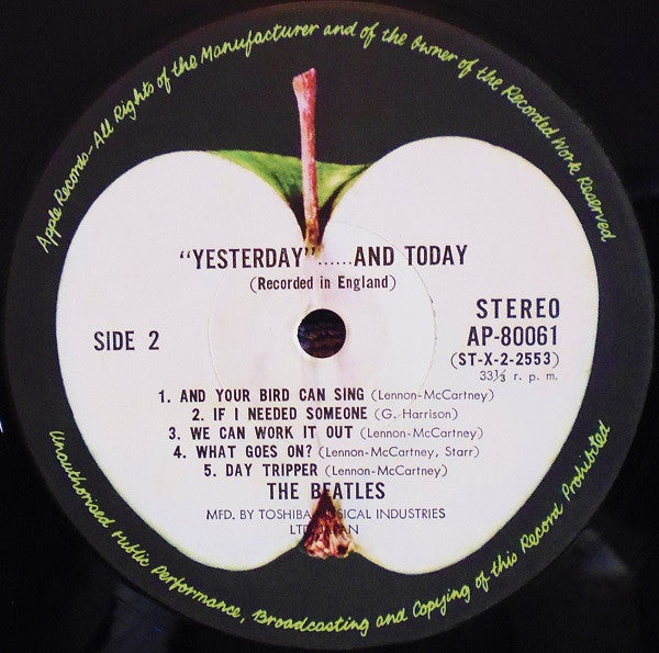 The Beatles : "Yesterday"...... And Today (LP, Comp, RE, ¥2,)