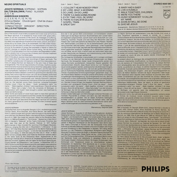 Jessye Norman : Negro Spirituals (LP, Album)