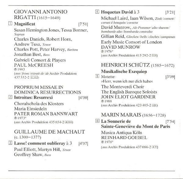 Various : The Early Music Sampler Vol. 2 (CD, Comp, Smplr)