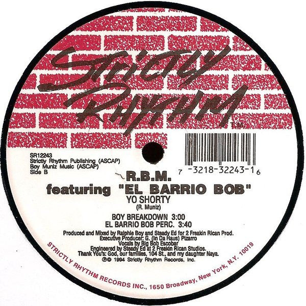 Ralphie "Boy" Muniz Featuring Barrio Bob : Yo Shorty (12")