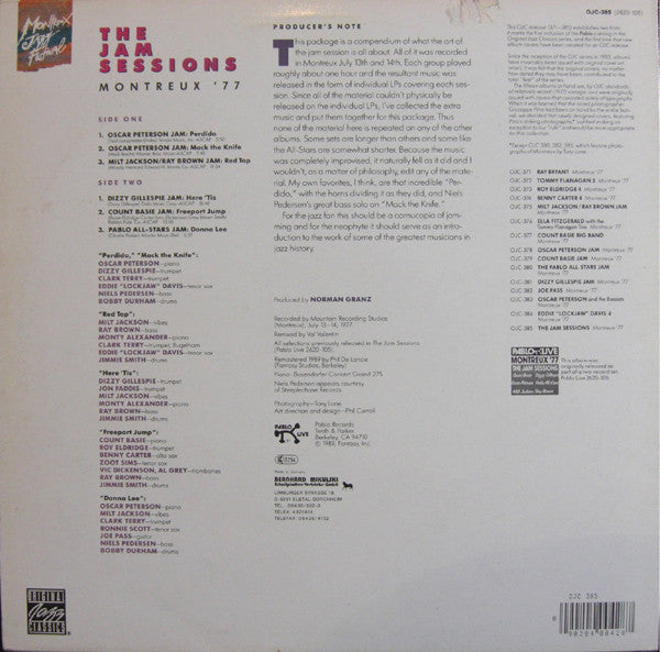 Various : The Montreux Jam Sessions (LP, Album, RE, RM, Abr)