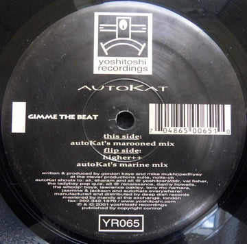 AutoKat : Gimme The Beat (12")