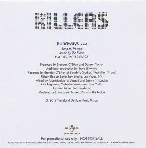 The Killers : Runaways (CDr, Single, Promo)