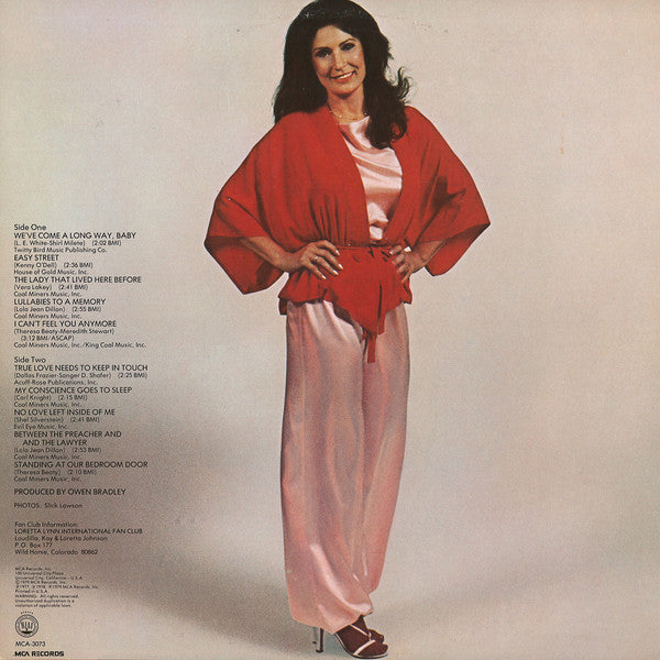 Loretta Lynn : We've Come A Long Way, Baby (LP, Album, Glo)