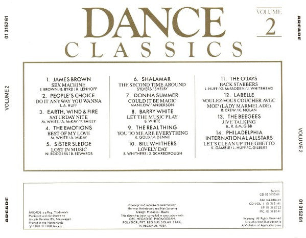 Various : Dance Classics Volume 2 (CD, Comp)