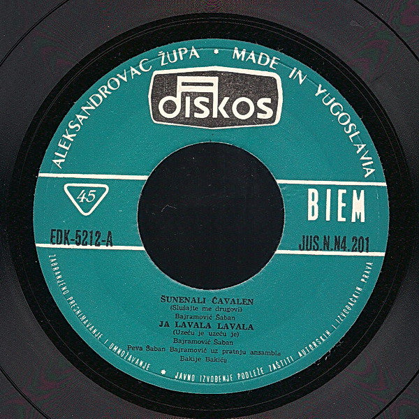 Šaban Bajramović, Ansambl Bakije Bakića : Ciganske Pesme (7", EP)