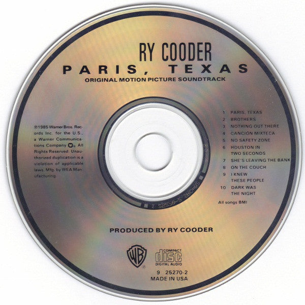 Ry Cooder : Paris, Texas (Original Motion Picture Soundtrack) (CD, Album)